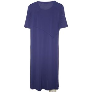 Long purple dress with drawstring