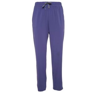 Purple satin jogger trousers