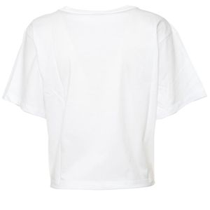 T-Shirt bianca con stampa e gioiello