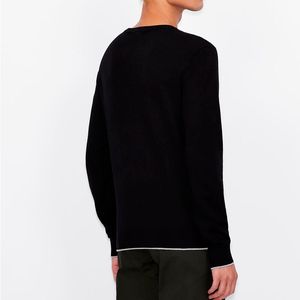 Crewneck sweater in cotton and cashmere