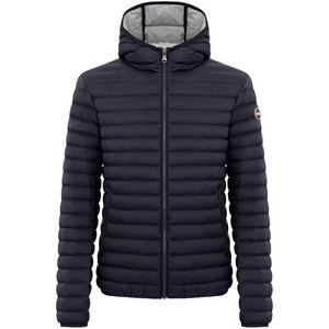 Lightweight navy blue down jacket with hood 1277R