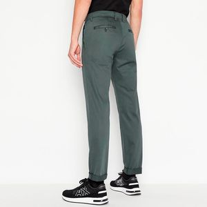Slim fit stretch cotton trousers