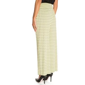 Yellow Pinerolo trousers with floral texture