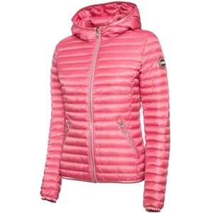 Light pink down jacket with hood 2224