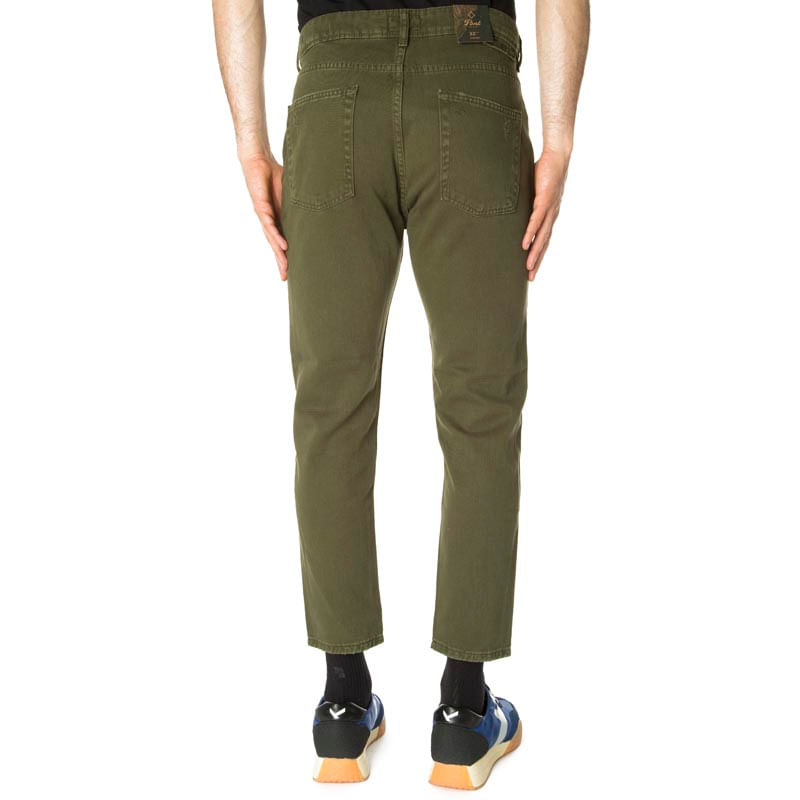 Pont Denim - Yellowstone cropped green jeans with abrasions on Arteni.it