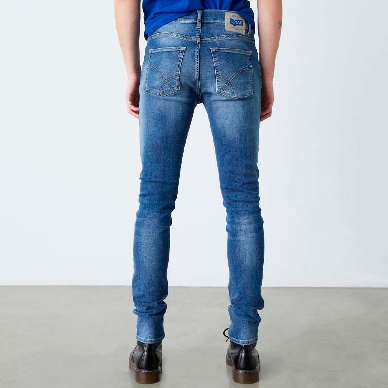Gas - Jeans Skinny fit Sax Zip Rev su Arteni Shop