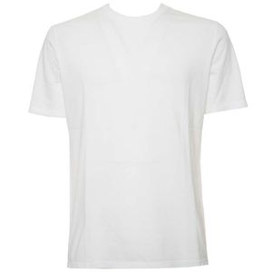 T-shirt in jersey di cotone tinta unita Bianca