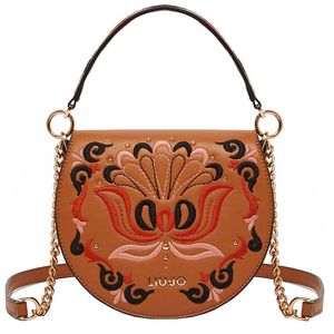 Shoulder bag with embroidery