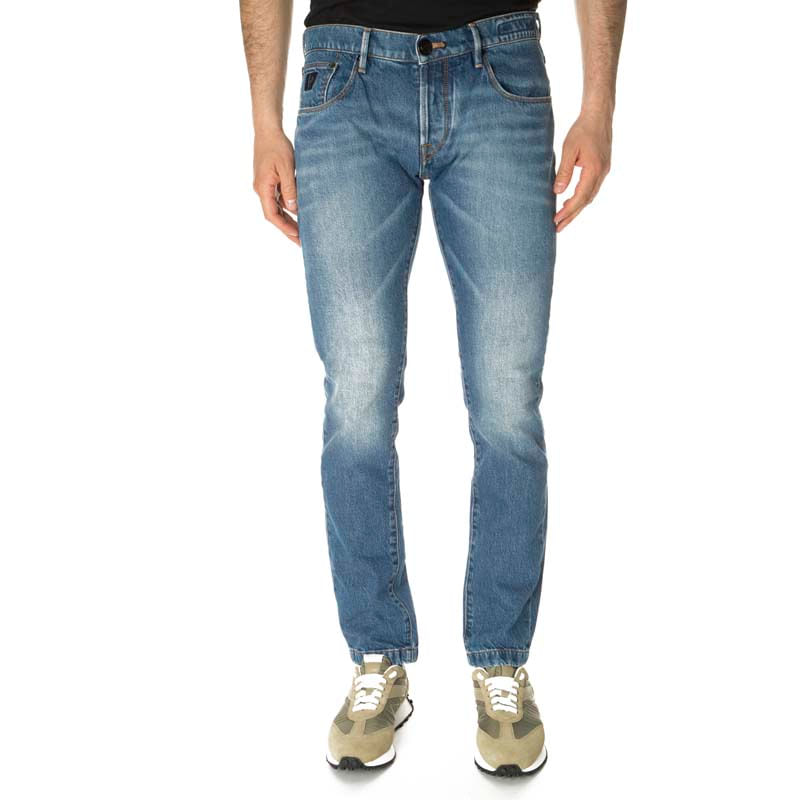 Hand Picked - Jeans Milano in denim slavato su Arteni.it