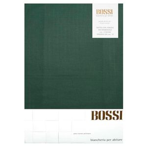 Double bed sheet 175x200 with dark green corners 0042