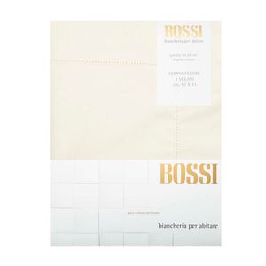 Coppia di federe 3 Volani 83x52 beige 0138