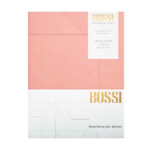 Coppia di federe 3 Volani 83x52 Rosa 0036
