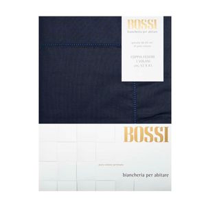Pair of 3 Volani pillowcases 83x52 Navy blue 0182