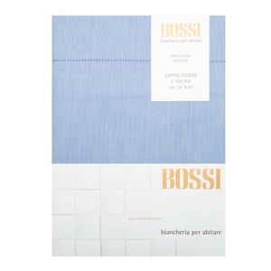 Coppia di federe 2 Volani 83x52 azzurre 3676