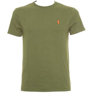 T-shirt Custom Slim Fit Olive con logo