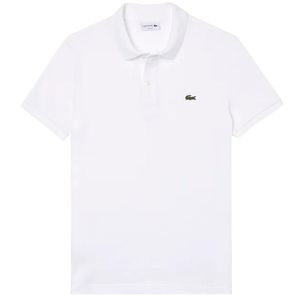 Slim Fit white polo shirt with logo