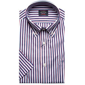 Short-sleeved striped shirt with shark