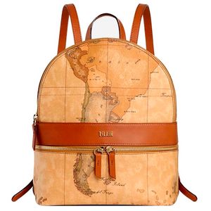 Geo print backpack in eco-leather