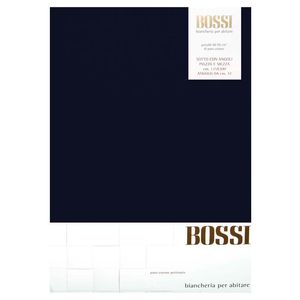 Lenzuolo di sotto 1,5p 125x200 con angoli blu navy 0182