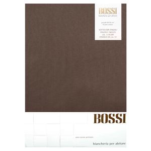 Lenzuolo di sotto 1,5p 125x200 con angoli marrone 0281