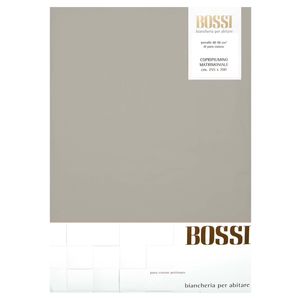 Copripiumino matrimoniale in cotone 255x200 grigio 0280