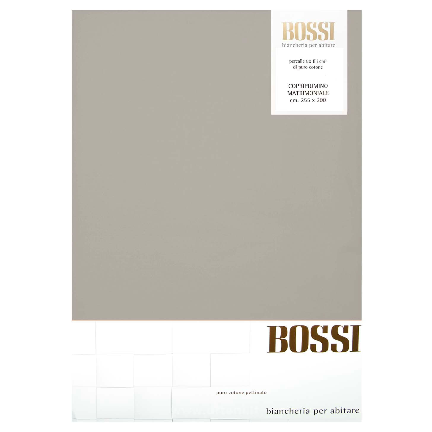 Bossi - Copripiumino matrimoniale in cotone 255x200 arancione 0254 su