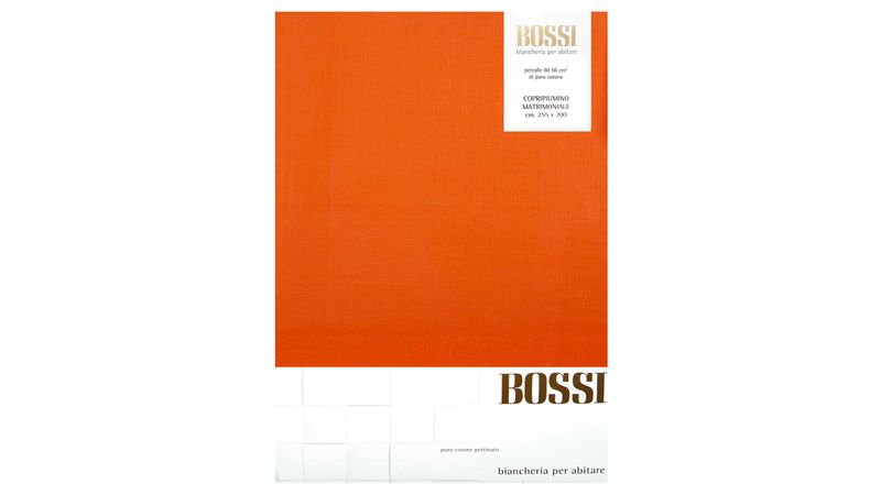 Bossi - Copripiumino matrimoniale in cotone 255x200 arancione 0254 su