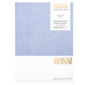 Lenzuolo di sotto 1,5p 125x200 con angoli azzurro 3676