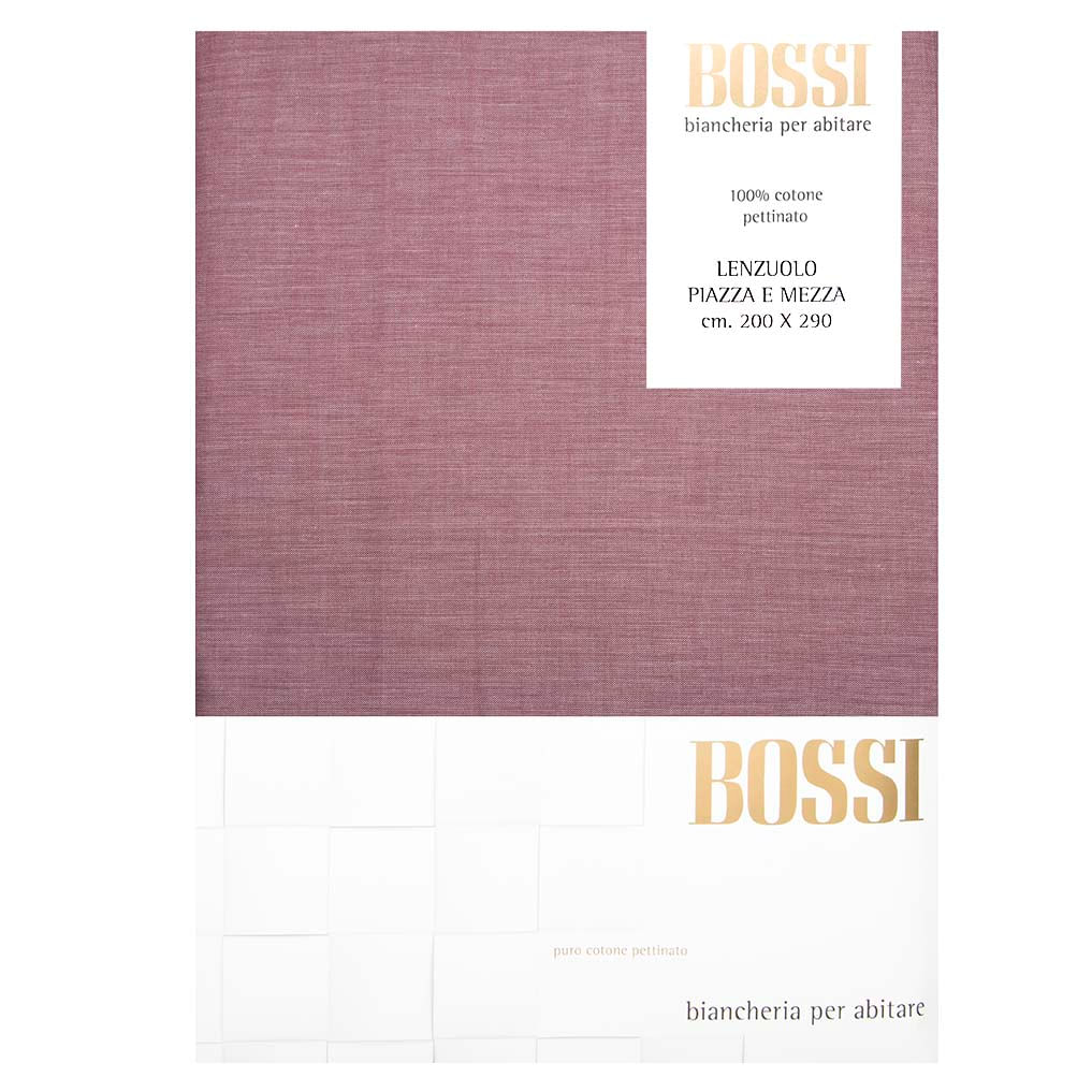 Bossi Lenzuolo Sopra Matrimoniale Bossicolor Melange 3676 - Lenzuola  Bossicolor