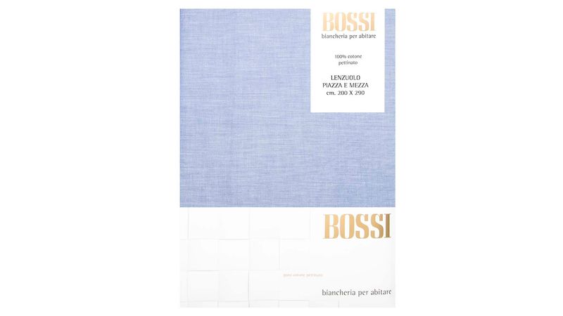 Bossi - Lenzuolo 1,5 p 200x290 azzurro 3676 su