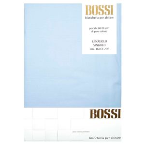 Lenzuolo una piazza in cotone 160x290 azzurro 0030