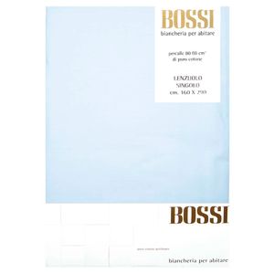 Lenzuolo una piazza in cotone 160x290 azzurro 0037