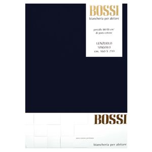 Lenzuolo una piazza in cotone 160x290 blu navy 0182