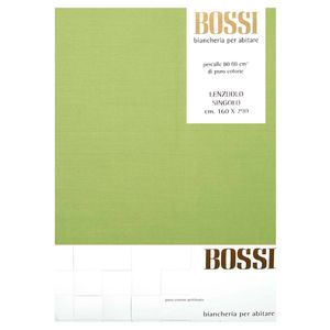 Lenzuolo una piazza in cotone 160x290 verde 0273