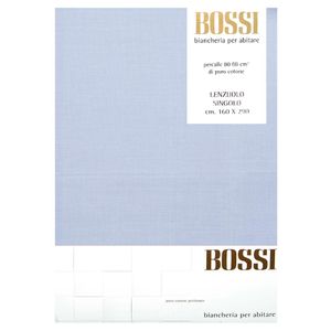 Lenzuolo una piazza in cotone 160x290 azzurro 0277