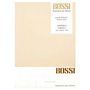 Lenzuolo una piazza in cotone 160x290 beige 0138