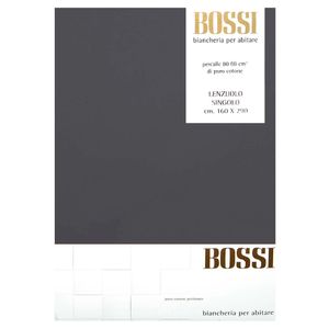 Lenzuolo una piazza in cotone 160x290 grigio 0192
