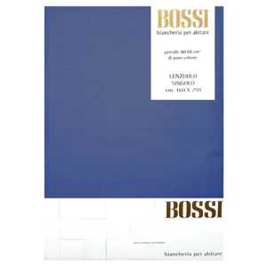 Lenzuolo una piazza in cotone 160x290 blu 0178