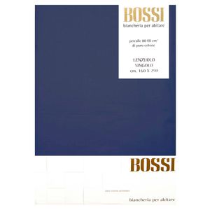 Lenzuolo una piazza in cotone 160x290 blu 0165