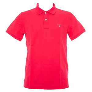 Regular fit pink polo shirt with mini logo