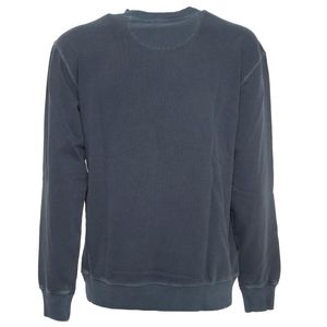 Washed blue oversized sweatshirt with mini logo