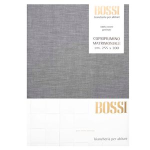 Double duvet cover in cotton 255x200 gray 3890