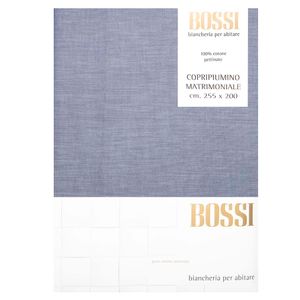 Double duvet cover in cotton 255x200 blue 3679