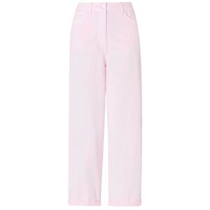 Pink high-waisted trousers