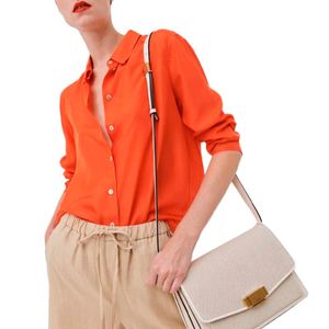 Apogeo orange silk shirt