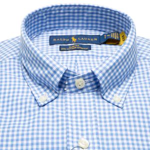 Slim fit checked shirt with pony