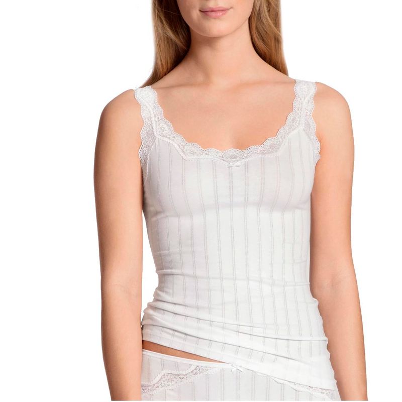 Calida Etude Toujours Canotta Elasticizzata In Cotone Supima - Grigio Melange (Taglia 36-38)