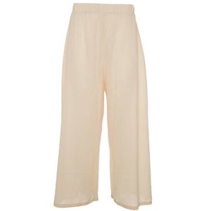 Wide beige Simeone cotton trousers