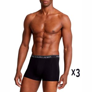 Set of black jersey boxers with logo