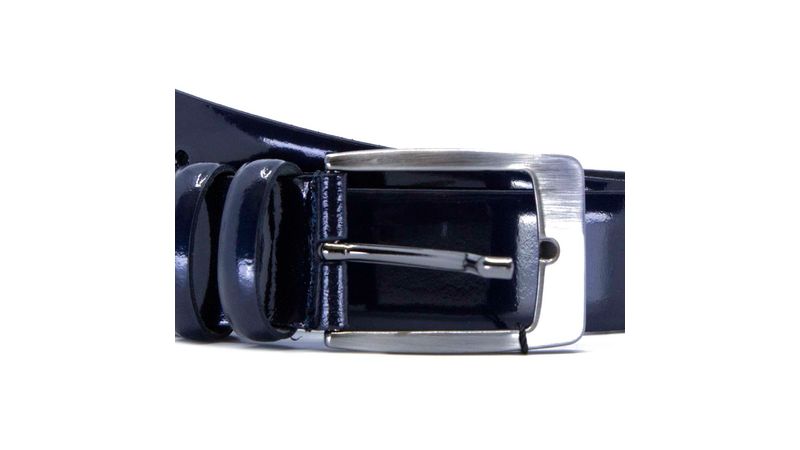 Cintura da uomo Le Foulonné Pelle - Blu Navy/Nero (42027H21D80)
